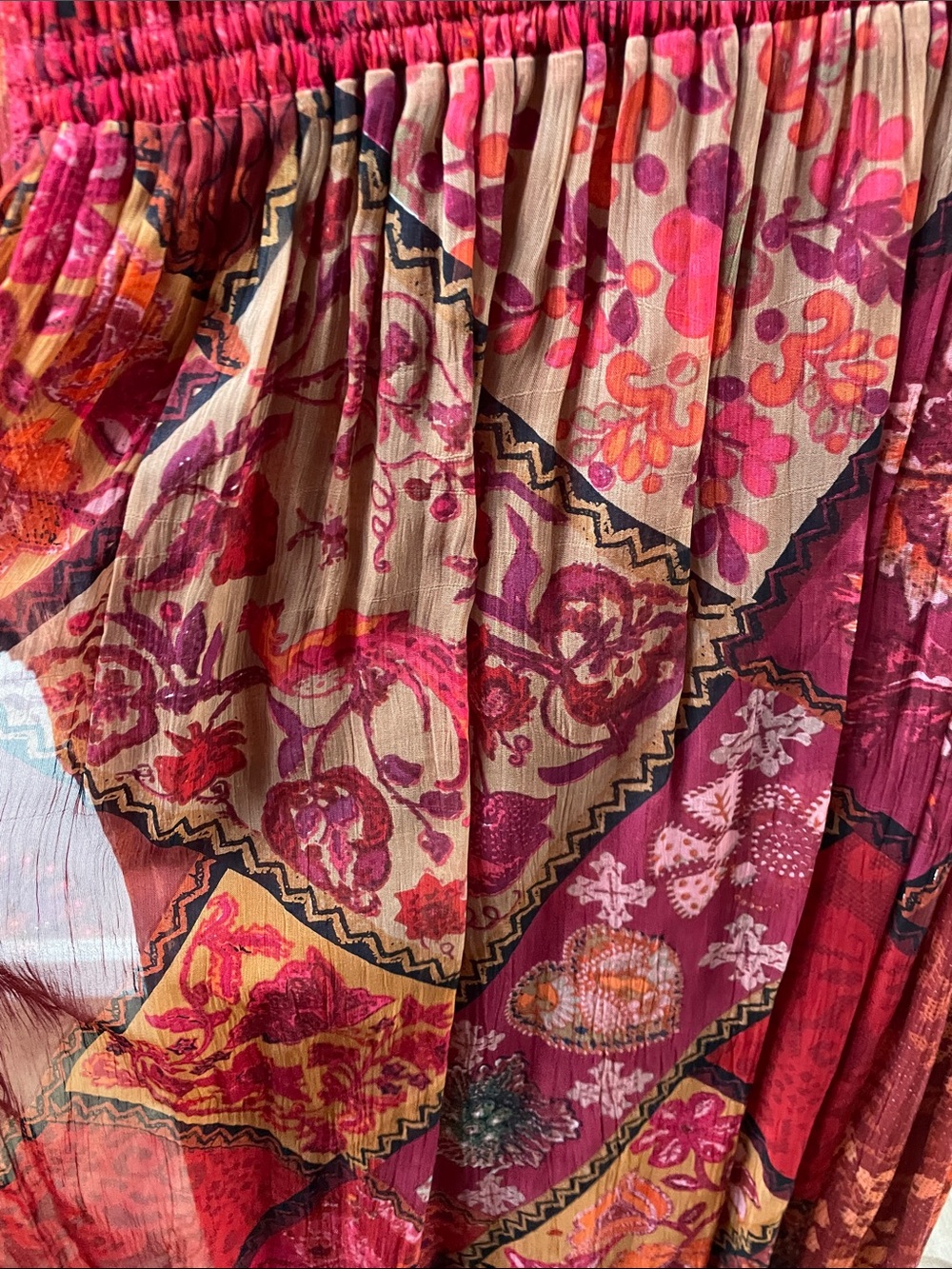 Soft Surroundings Cavatina Chiffon Patterned Midi Dress - Picture 3 of 4